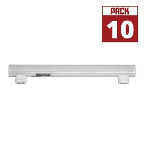 10 Pack - 12 Inch LED T10 Linear Tube, 5W, 350 Lumens, 2700K, LN35 Equal, S14S Base, 120V