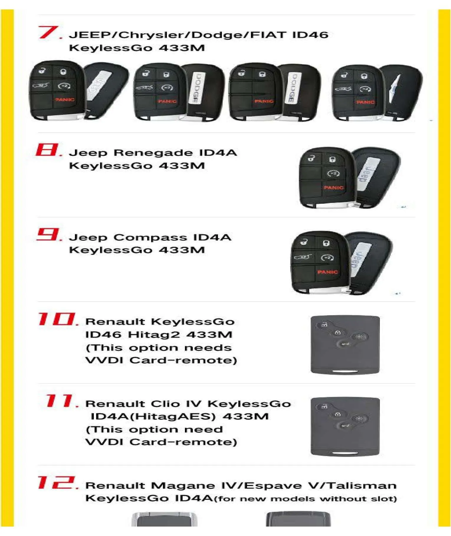 10 x 4-Button Universal Smart Key w/ Proximity Function for VVDI Key Tool (Xhorse) (Pack of 10)
