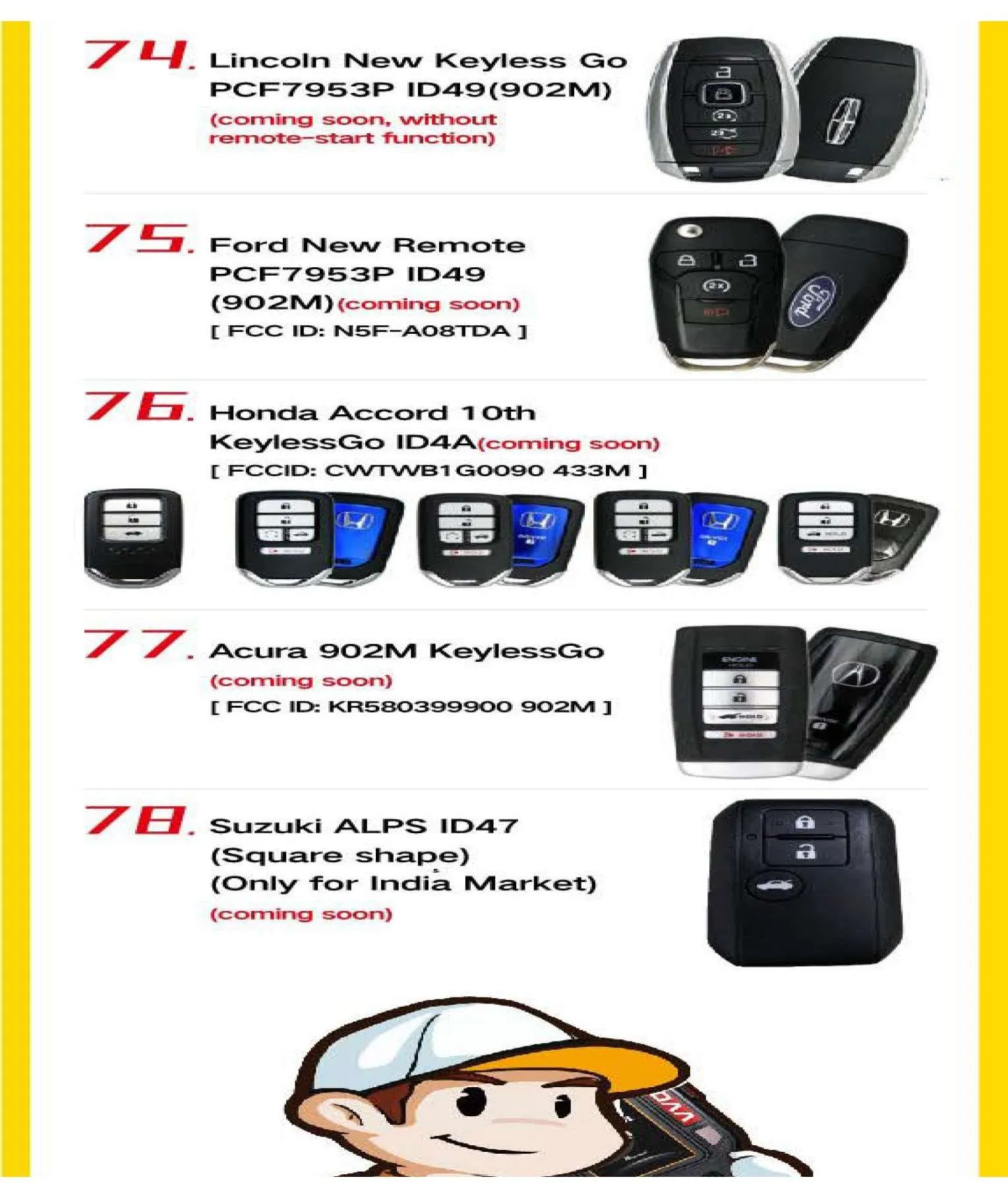 10 x 4-Button Universal Smart Key w/ Proximity Function for VVDI Key Tool (Xhorse) (Pack of 10)