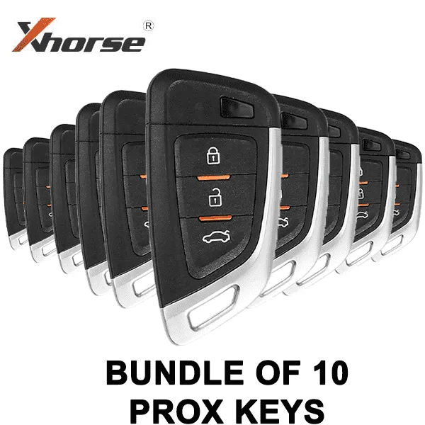 10 x Knife Style / 3-Button Universal Smart Key w/ Proximity Function for VVDI Key Tool (Xhorse) (Pack of 10)