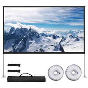 100 inch Freestanding Projection Screen, Portable Front & Rear Projection Screen