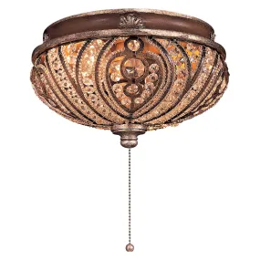 11 In. Universal 2 Lights Ceiling Fan LED Light Kit in a Belcaro Walnut Finish