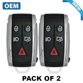 2 x 2007-2015 Jaguar XK / XKR / XF / 5-Button Smart Key / PN: C2P17155 / KR55WK49244 / 315 MHz (OEM) (Pack of 2)