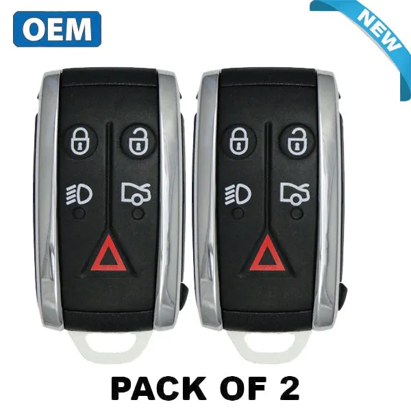 2 x 2007-2015 Jaguar XK / XKR / XF / 5-Button Smart Key / PN: C2P17155 / KR55WK49244 / 315 MHz (OEM) (Pack of 2)