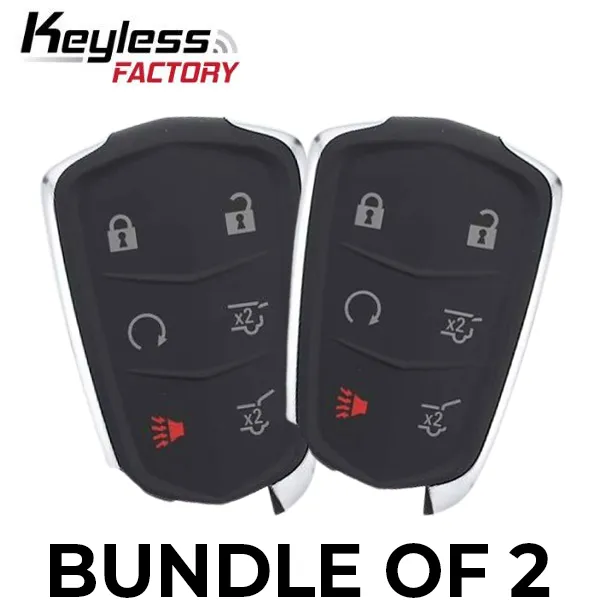 2 x 2015-2020 Cadillac Escalade / 6-Button Smart Key / HYQ2AB / 315 MHz w/ Hatch (BUNDLE OF 2)