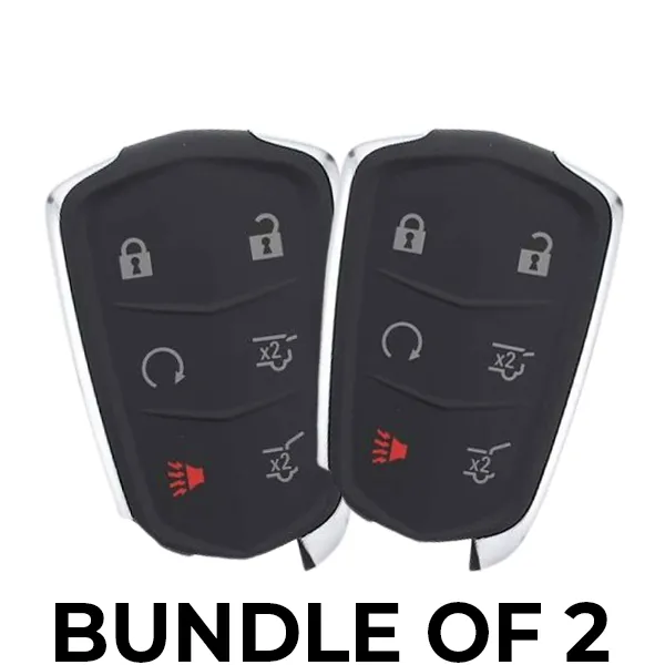2 x 2015-2020 Cadillac Escalade / 6-Button Smart Key / HYQ2AB / 315 MHz w/ Hatch (BUNDLE OF 2)