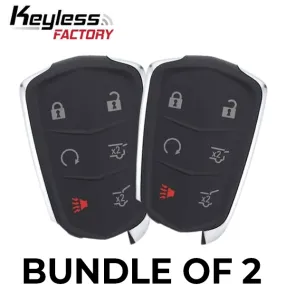 2 x 2015-2020 Cadillac Escalade / 6-Button Smart Key / HYQ2AB / 315 MHz w/ Hatch (BUNDLE OF 2)