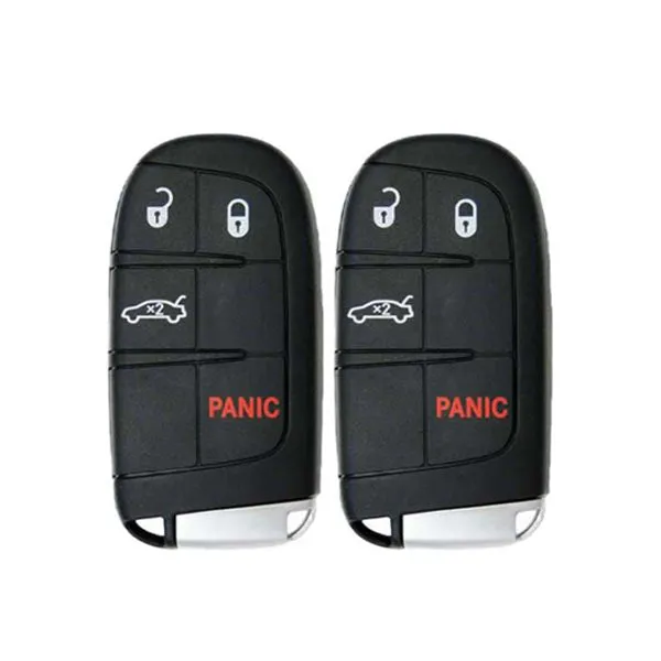 2 x 2015-2021 Dodge Chrysler / 4-Button Smart Key / PN: 68394196AA / M3M-40821302 (AFTERMARKET) (Bundle of 2)