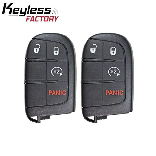 2 x 2015-2021 Jeep Renegade / 4-Button Smart Key / PN: 6BY88DX9AA / M3N-40821302 (AFTERMARKET) (Bundle of 2)