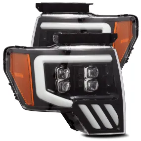 2009-2014 Ford F150 NOVA-Series LED Projector Headlights Jet Black Alpha-Rex 880190