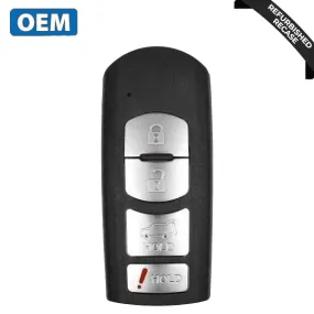 2010-2015 Mazda CX-7 / CX-9 / 4-Button Smart Key w/ Hatch / PN: TEY1-67-5RY / WAZX1T763SKE11A04 (OEM Recase)