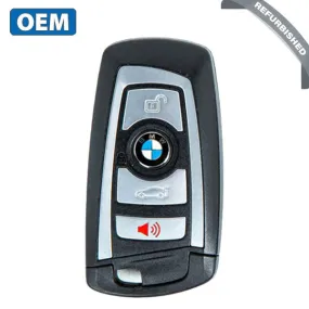2013-2018 BMW 3 / 5 / 7 Series / 4-Button Smart Key / FEM / PN: 9312540-04 / YGOHUF5767 / Silver Trim (OEM Refurb)