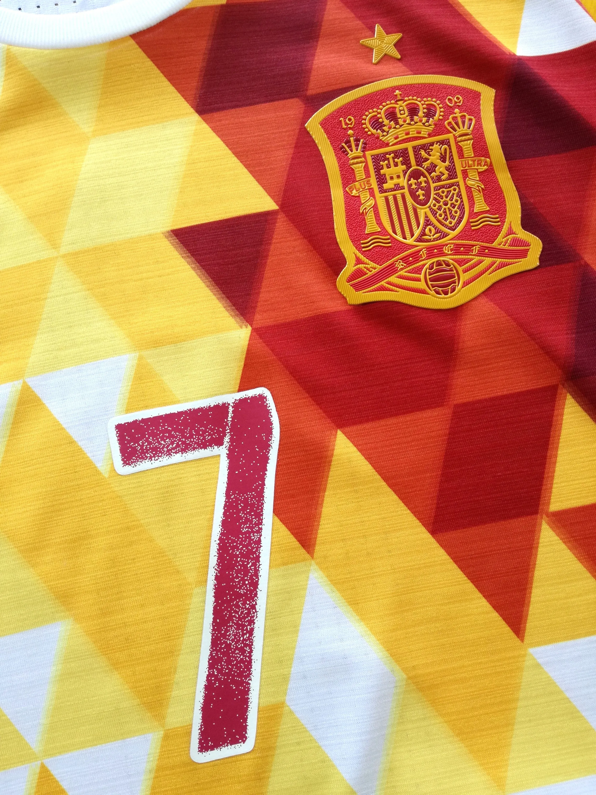 2016/17 Spain Away Adizero Football Shirt. Morata #7 (S) (4)