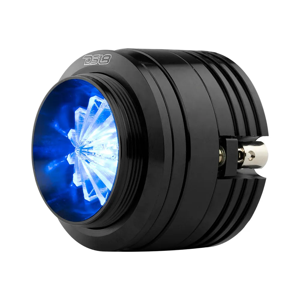 2.28" Shallow High Compression Neodymium Super Bullet Tweeter 140 Watts 1" Polyether Ether Ketone 4-Ohm Vc With RGB LED Lights