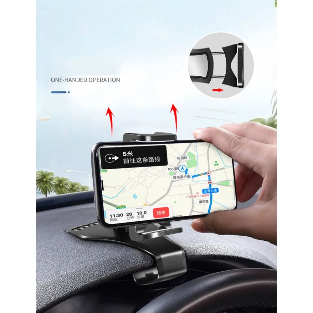3 in 1 Car GPS Smartphone Holder: Dashboard / Visor Clamp   AC Grid Clip for Kazam TV 4.5 - Black