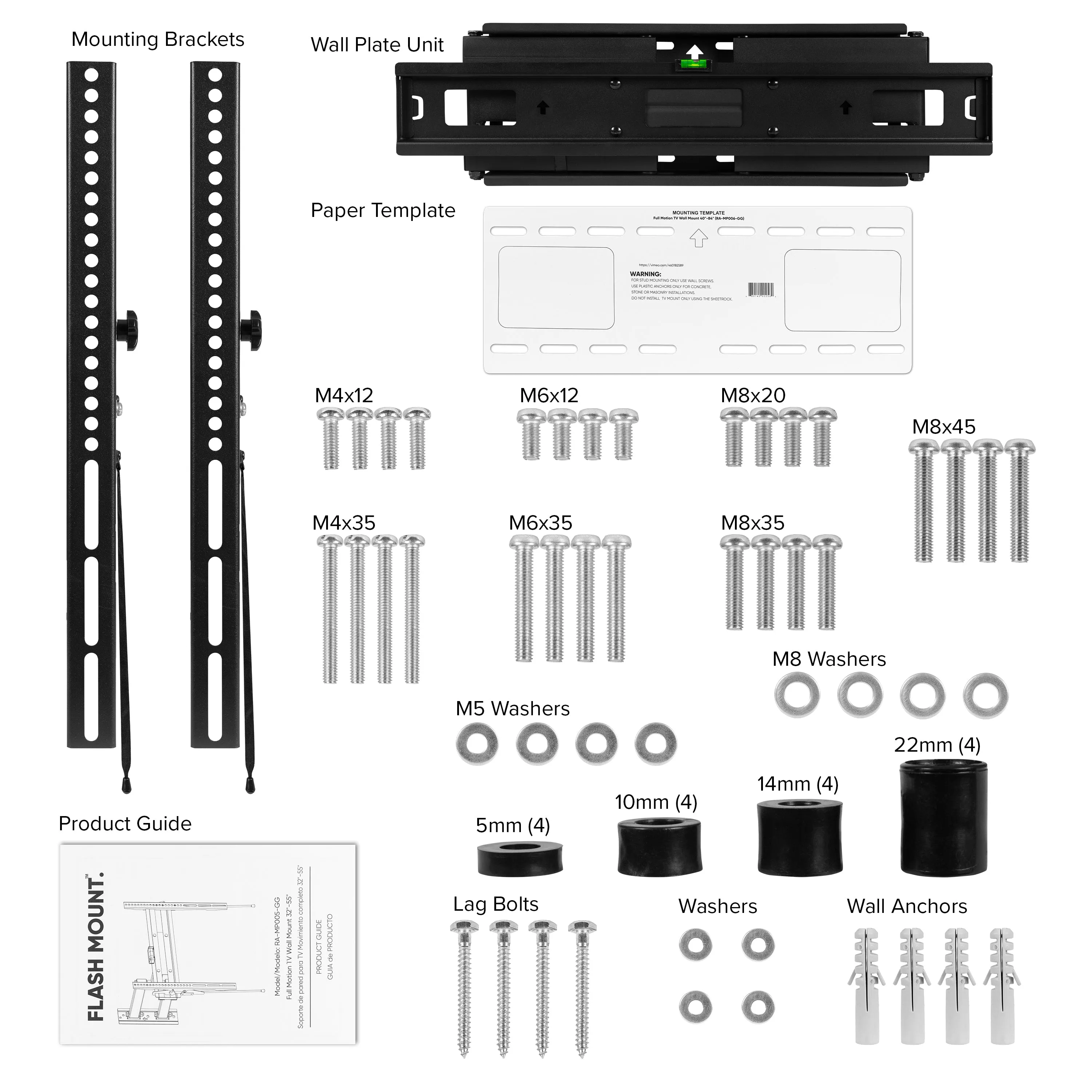 40"-84" Motion TV Wall Mount RA-MP006-GG