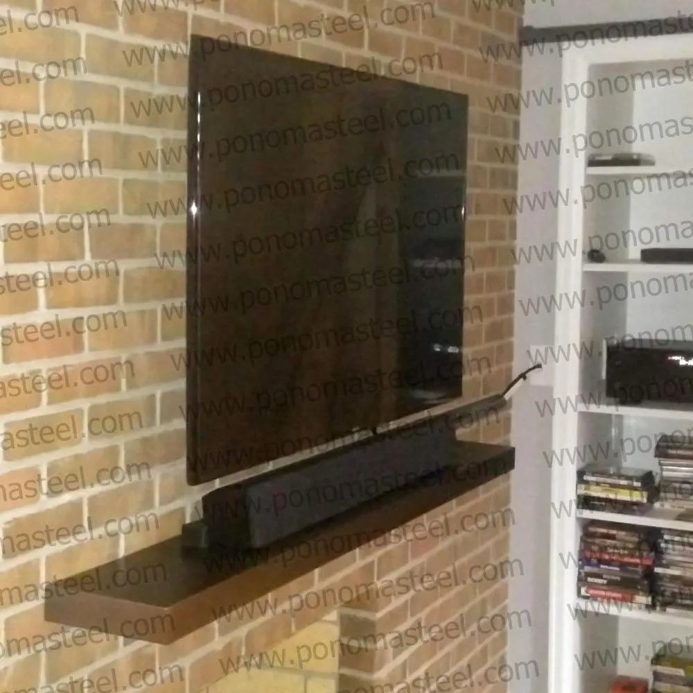 40"x12"x2.5" (cm.101.6x30.5x6.4) painted stainless steel floating shelf