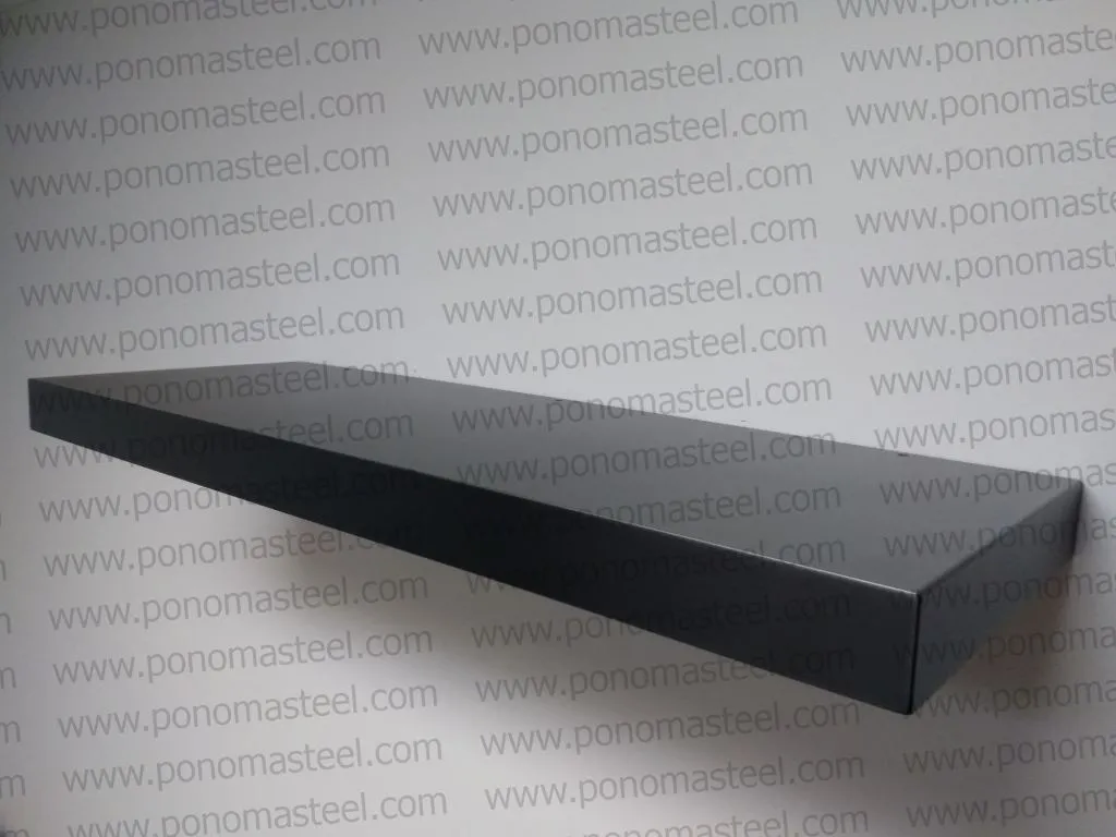40"x12"x2.5" (cm.101.6x30.5x6.4) painted stainless steel floating shelf
