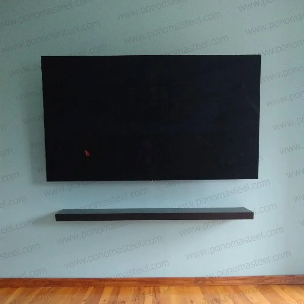 40"x12"x2.5" (cm.101.6x30.5x6.4) painted stainless steel floating shelf