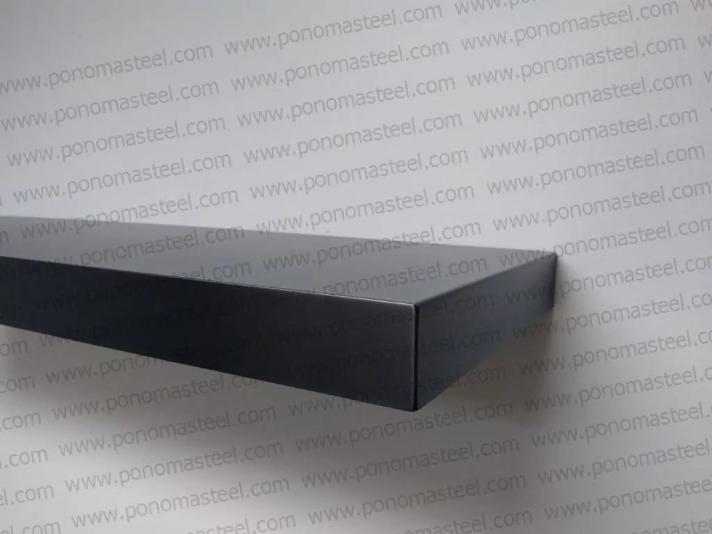 40"x12"x2.5" (cm.101.6x30.5x6.4) painted stainless steel floating shelf
