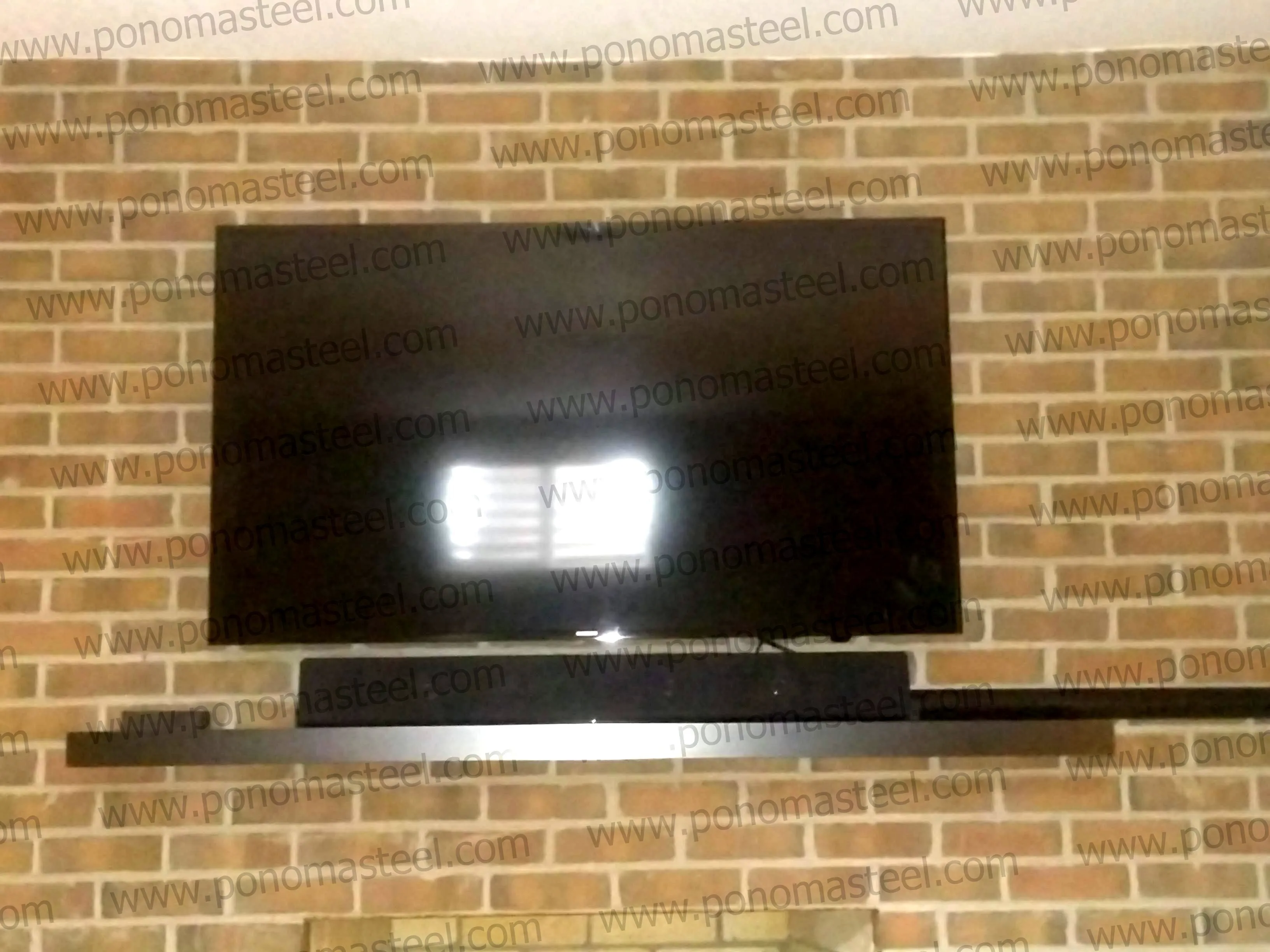 40"x12"x2.5" (cm.101.6x30.5x6.4) painted stainless steel floating shelf