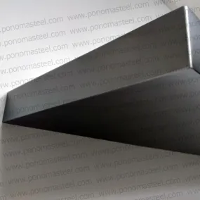 42"x14"x2.0" (cm.107x35.6x5.1) painted stainless steel floating shelf