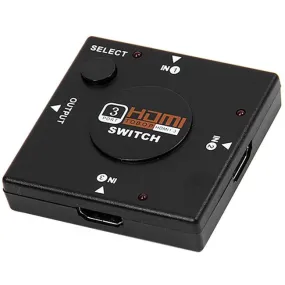 4Xem 3 Port Hdmi Switch With Full Hd Support. 3 Hdmi Devices Into 1 Hdmi Display.