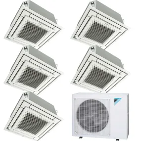 5-Zone Daikin 20.6 SEER2 MXS Series Ductless Multi-Zone Air Conditioner Heat Pump Ceiling Cassette 9k   9k   12k   12k   15k