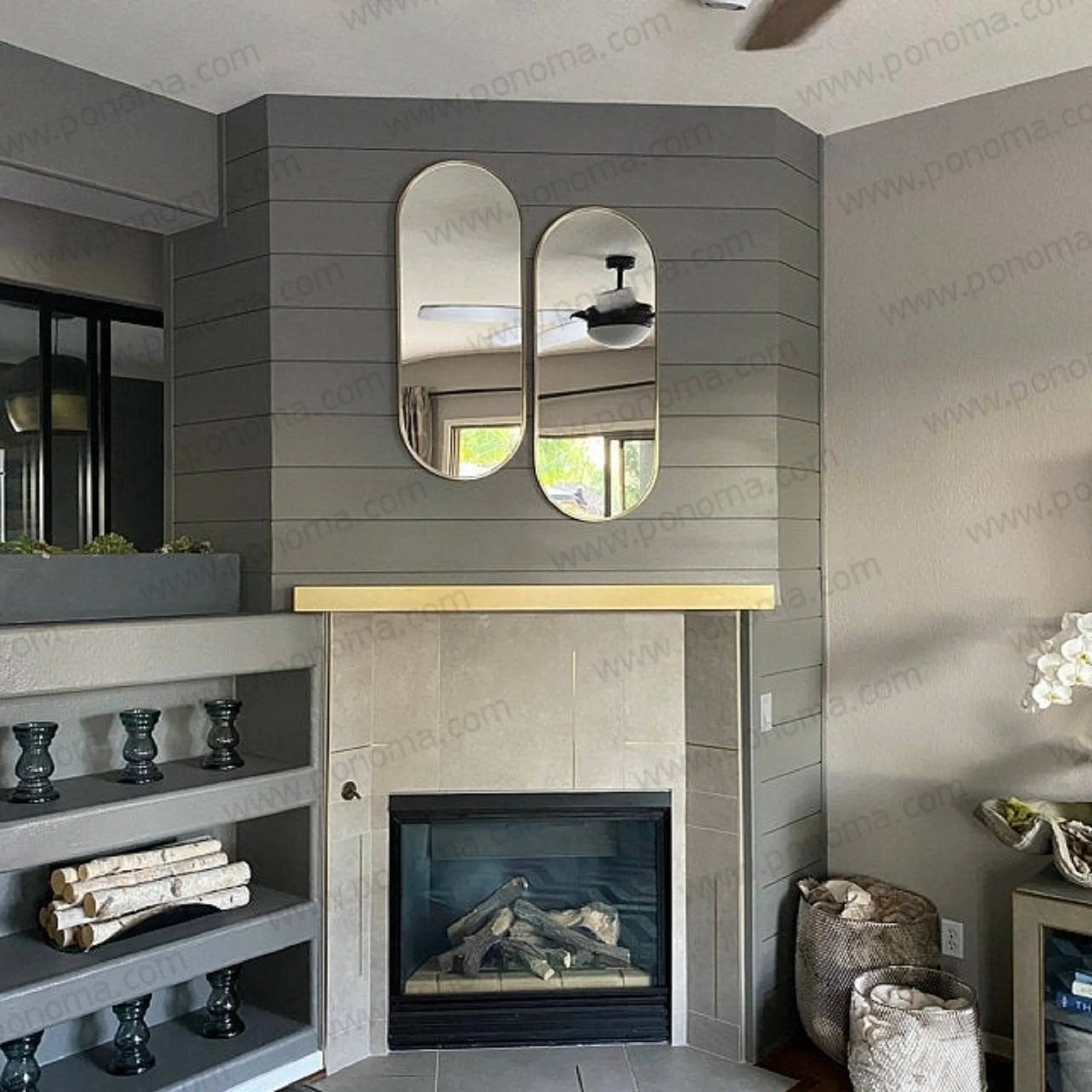 52"x10"x2.5" (cm.132x25.4x6.4) brushed stainless steel floating shelf