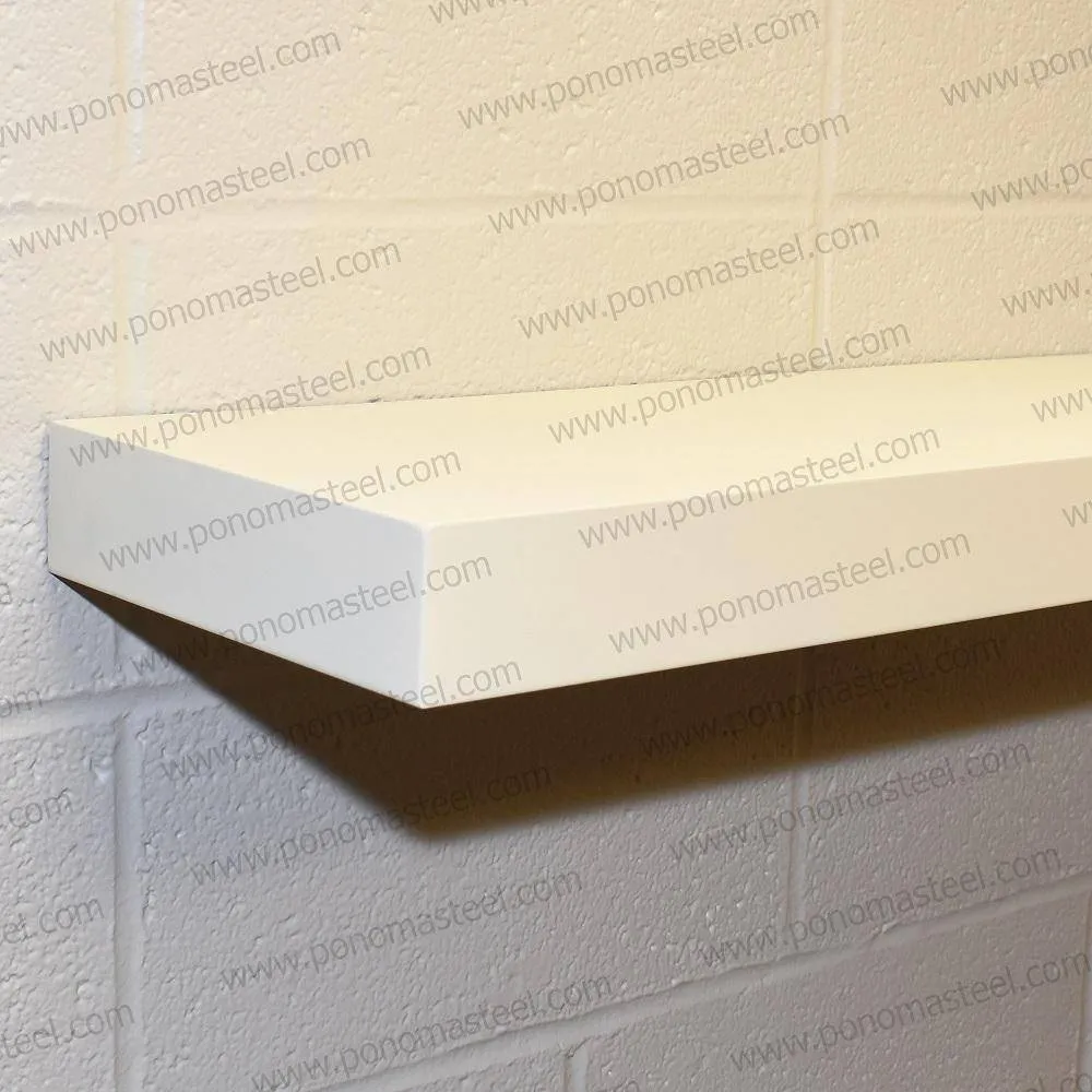 52"x10"x2.5" (cm.132x25.4x6.4) brushed stainless steel floating shelf