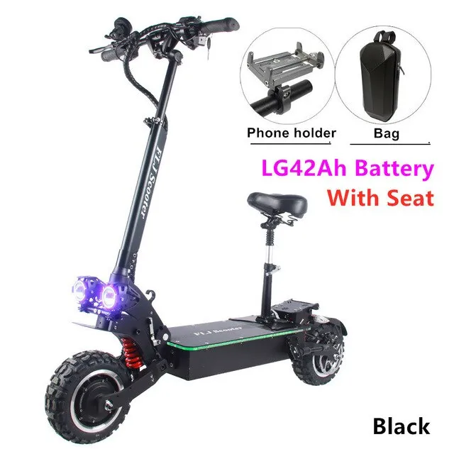 6000W Electric Scooter with Dual engines 11inch off road 60V double drive Korea Electric Scooter