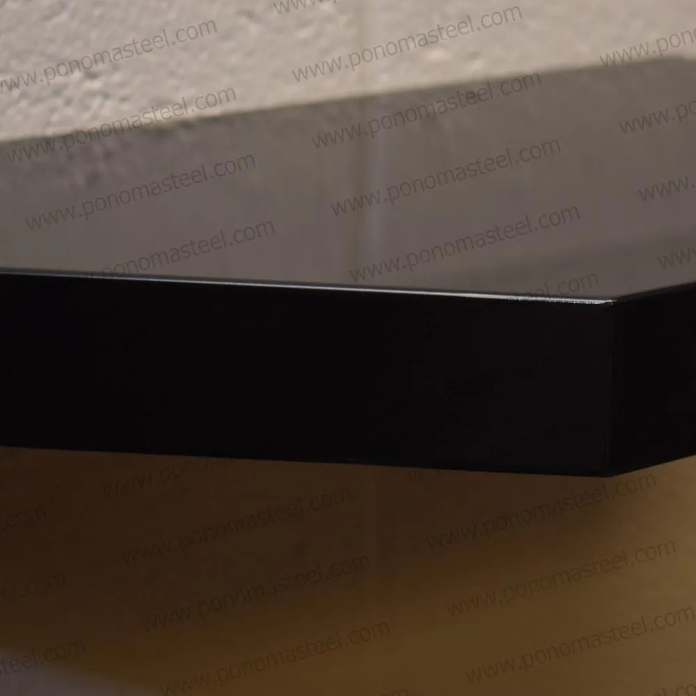60"x6"x2.0" (cm.152x15x5.1) brushed stainless steel floating shelf