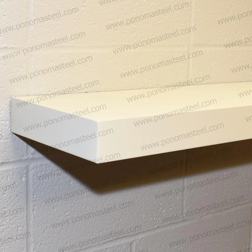 60"x6"x2.0" (cm.152x15x5.1) brushed stainless steel floating shelf