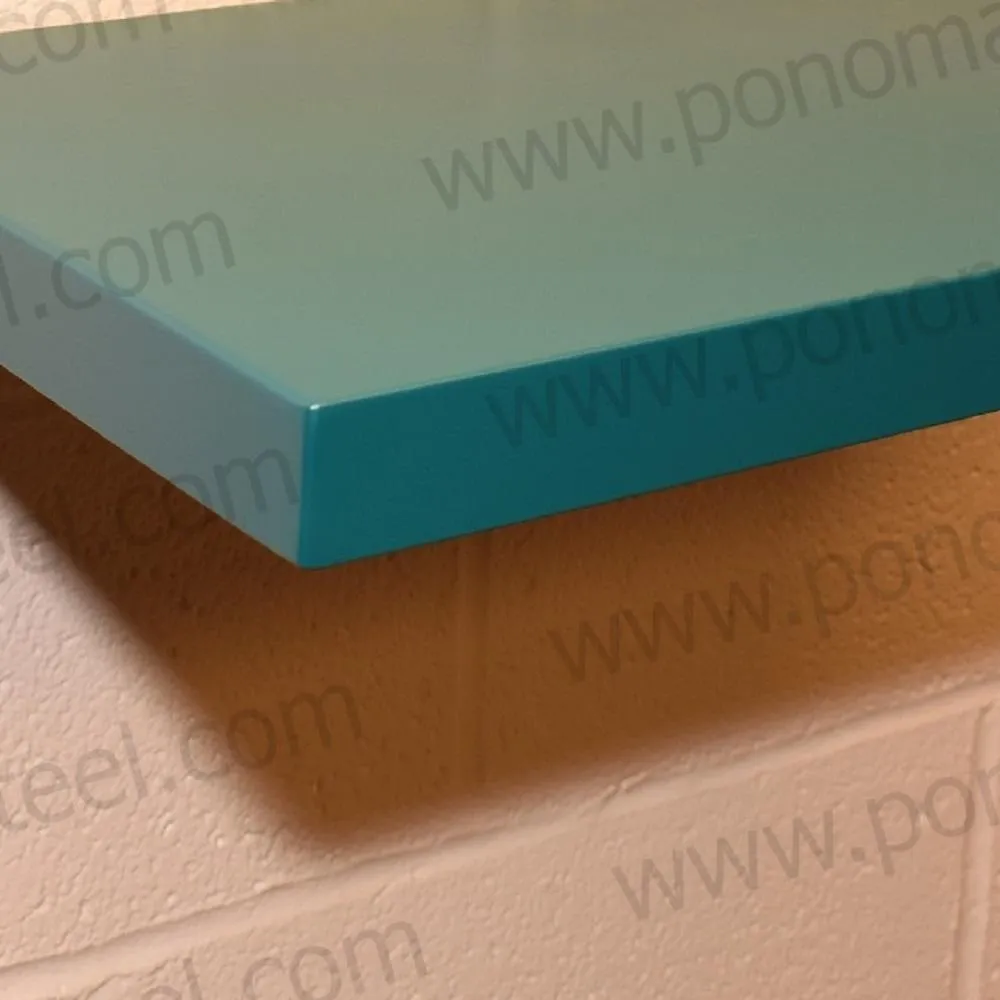 60"x6"x2.0" (cm.152x15x5.1) brushed stainless steel floating shelf