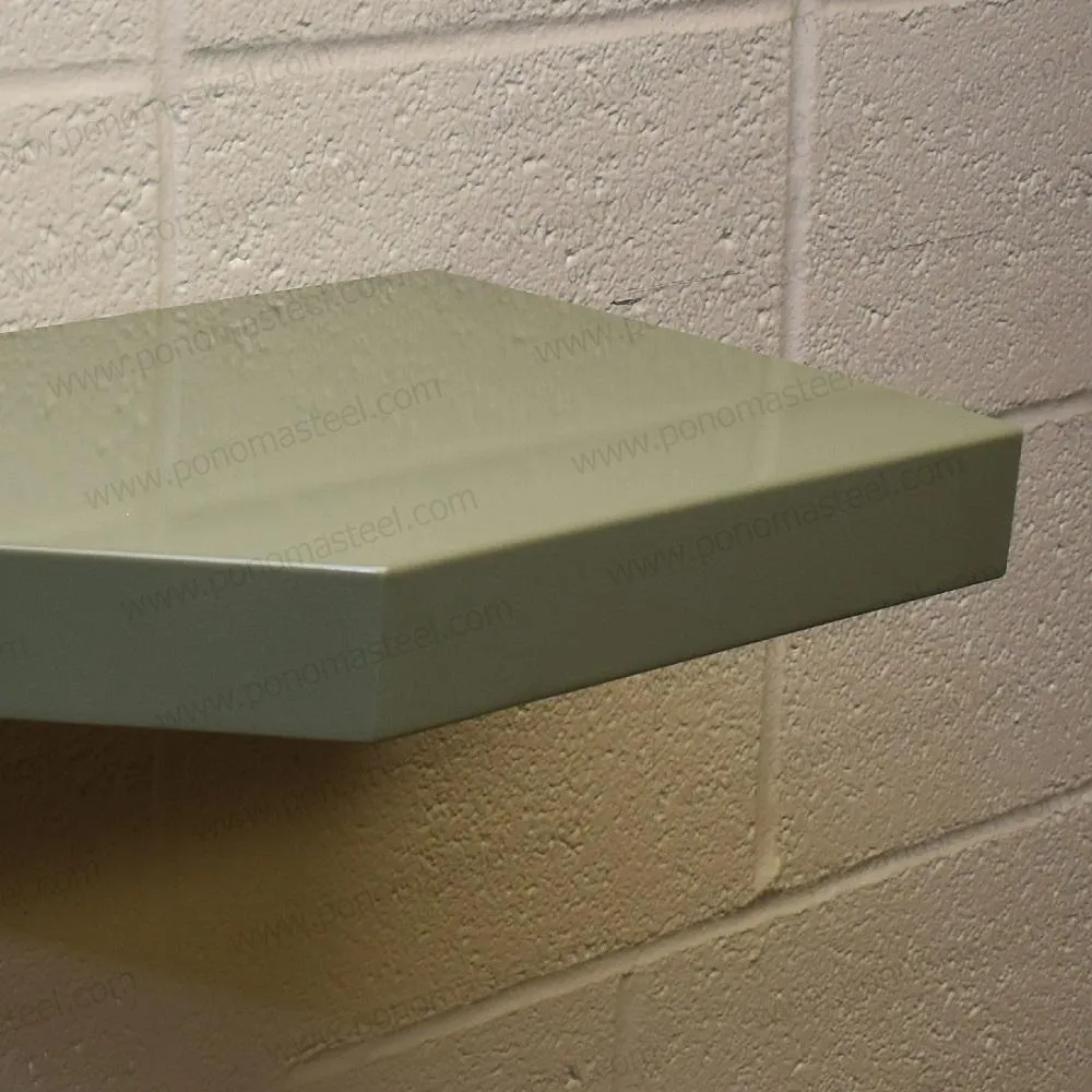 60"x6"x2.0" (cm.152x15x5.1) brushed stainless steel floating shelf