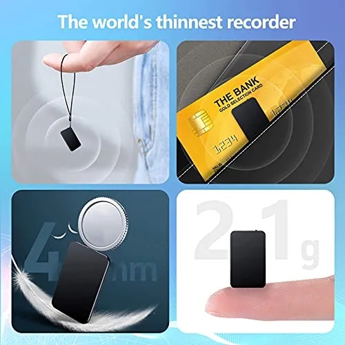 64GB Mini Voice Recorder, Telele Audio Voice Recorder with 750 Hours Recording Capacity and 40 Hours Battery Time, Small MP3 Digital Recorder for Lecture Interview Meeting Class