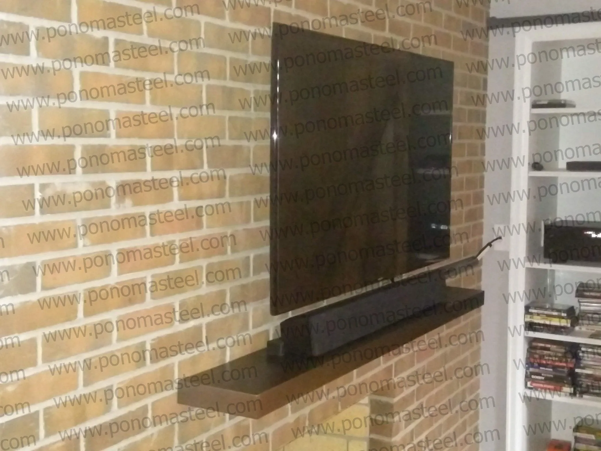 72"x7"x2.0" (cm.183x18x5.1) stainless steel floating shelf painted in different colors