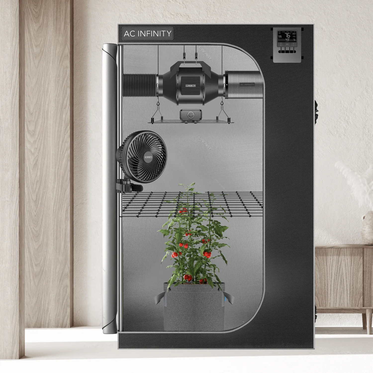 AC Infinity Advance Grow Tent System 2x4, 2-Plant Kit, Integrated Smart Controls to Automate Ventilation, Circulation, Full Spectrum LED Grow Light