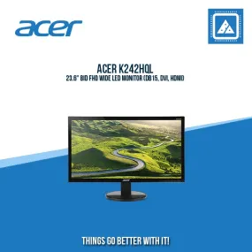 ACER K242HQL 23.6" BID FHD WIDE LED MONITOR (DB15, DVI, HDMI)