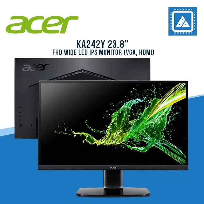 ACER KA242Y 23.8" FHD WIDE LED IPS MONITOR (VGA, HDMI)