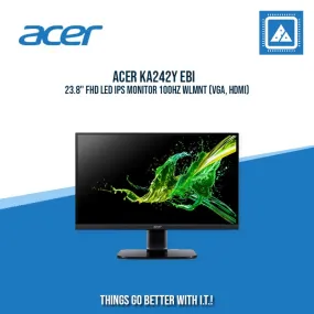 ACER KA242Y EBI 23.8" FHD LED IPS MONITOR 100HZ WLMNT (VGA, HDMI)