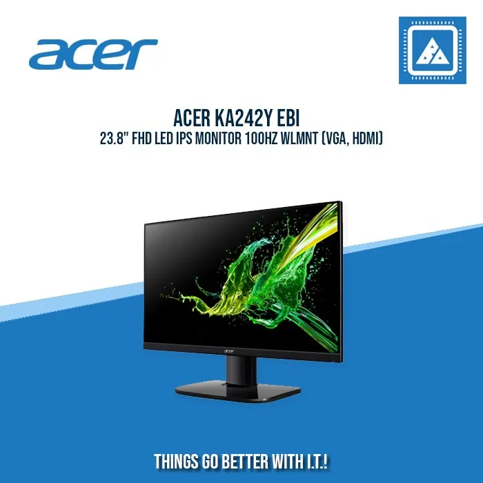 ACER KA242Y EBI 23.8" FHD LED IPS MONITOR 100HZ WLMNT (VGA, HDMI)