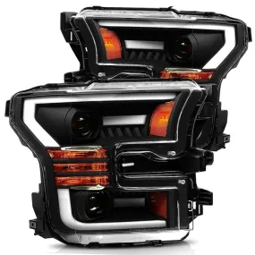 Alpharex LUXX-Series LED Projector Headlights Black For Raptor (2017-2020)