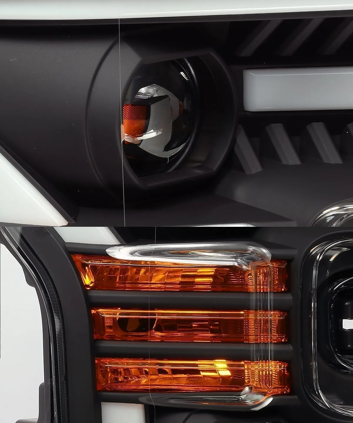 Alpharex LUXX-Series LED Projector Headlights Black For Raptor (2017-2020)