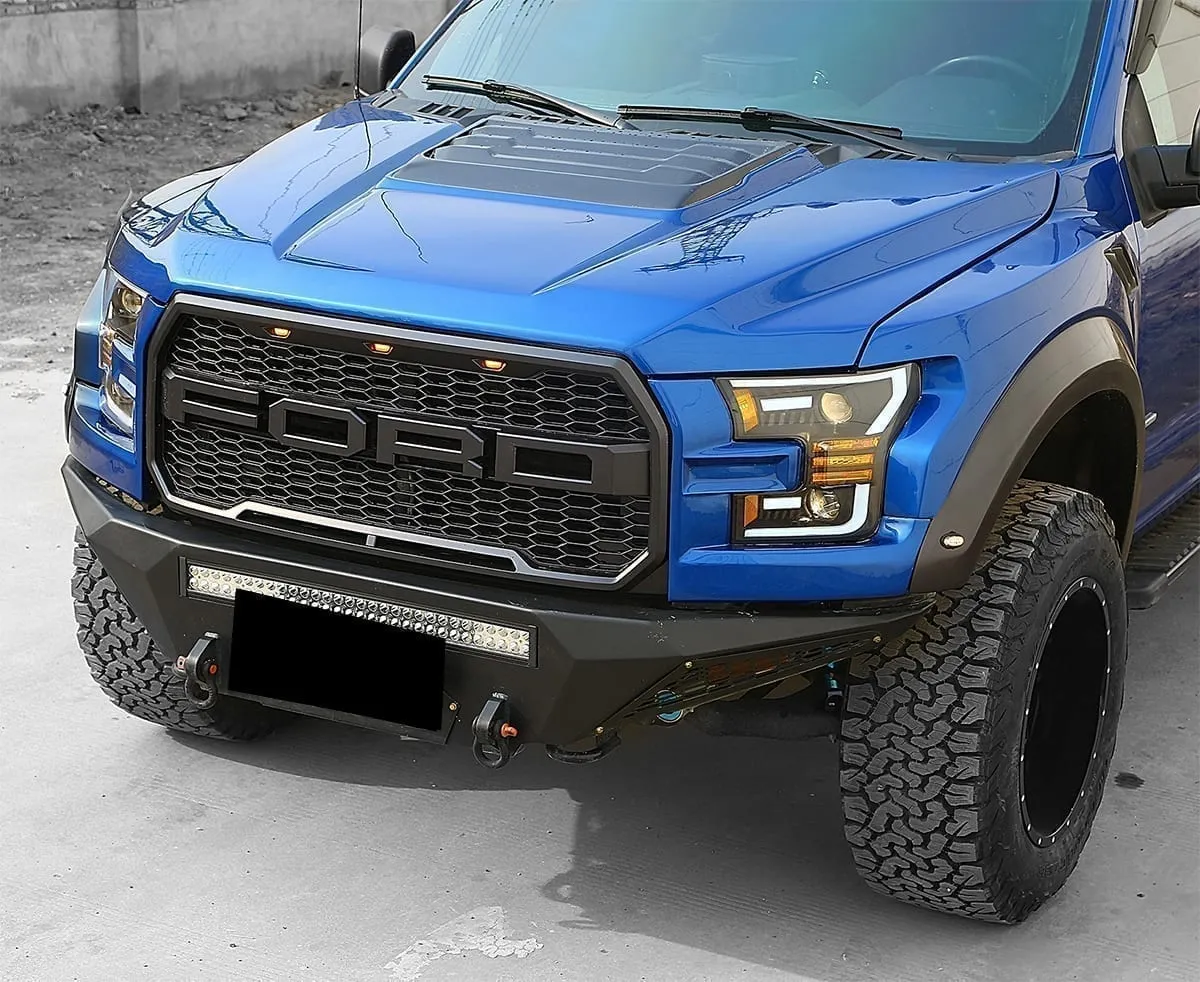 Alpharex LUXX-Series LED Projector Headlights Black For Raptor (2017-2020)