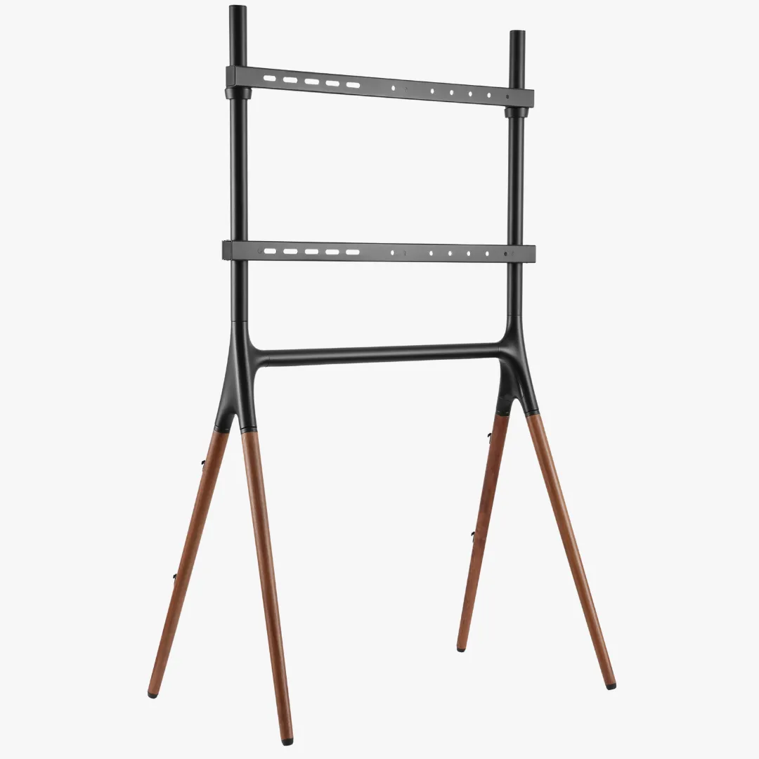 Alterzone Quad TV Floor Stand for 49"-70" TV's, Walnut