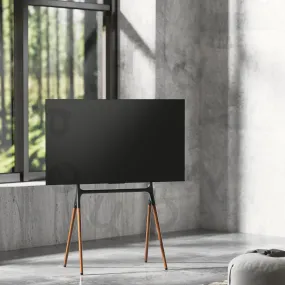 Alterzone Quad TV Floor Stand for 49"-70" TV's, Walnut