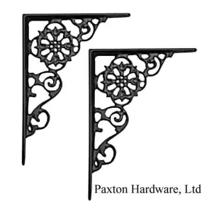Antique Black Iron Shelf Brackets