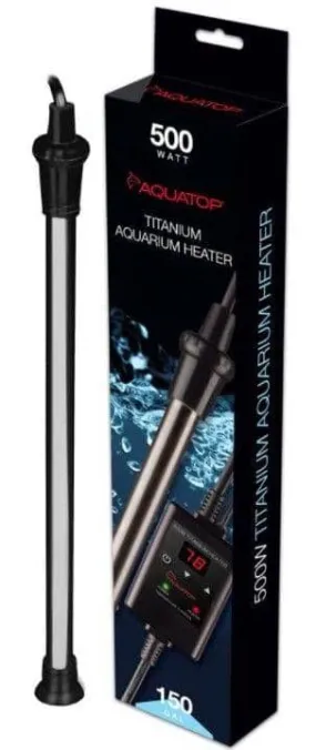 Aquatop Titanium Aquarium Heater with Controller - 500 watt (150 gal)