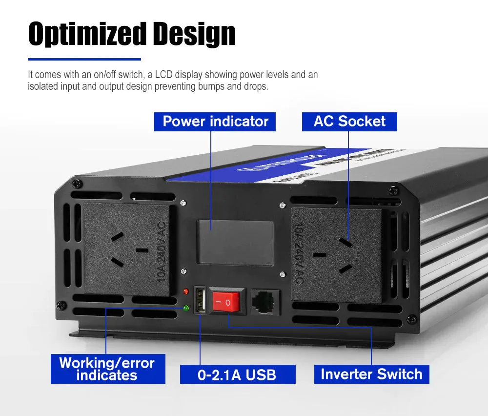 ATEM POWER Pure Sine Wave Inverter 3000W